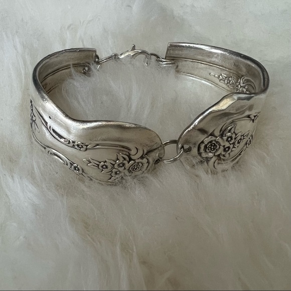 Vintage Silver Plated Flatware Bracelet - Picture 2 of 4